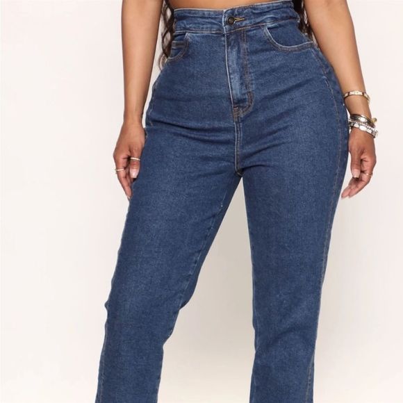 FASHION NOVA TIE EM UP BOYFRIEND JEANS MEDIUM WASH NWT SZ 14 - Picture 2 of 13